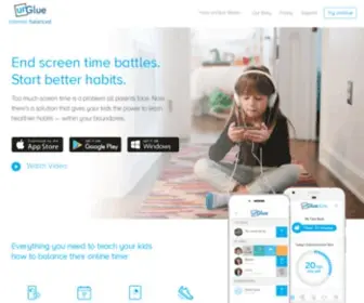 Unglue.com(Too much screen time. It’s a problem all parents face. Now there’s a solution) Screenshot