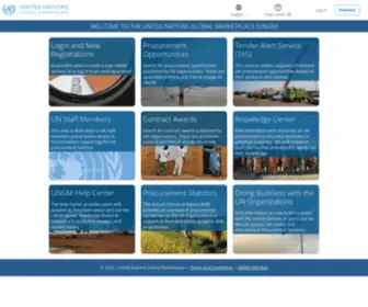 UNGM.org(The United Nations Global Marketplace (UNGM)) Screenshot