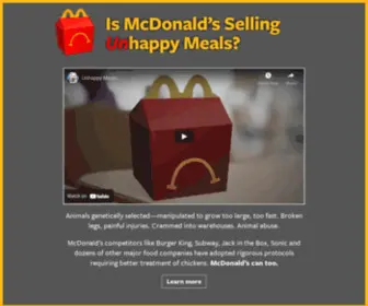 Unhappymeals.com(UnhappyMeals) Screenshot