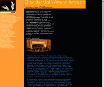 Uni-Chor.de(Chor der Universitaet Witten Herdecke Anfangs) Screenshot