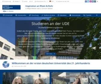 Uni-Duisburg-Essen.de(Willkommen an der ersten deutschen Universit) Screenshot