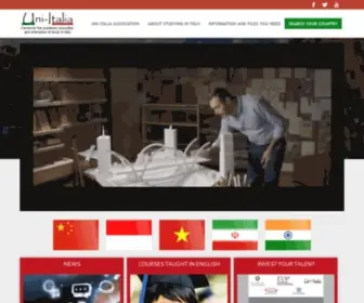 Uni-Italia.net(Centre for the academic promotion of orientation of study in Italy) Screenshot