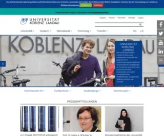 Uni-Koblenz-Landau.de(Universität Koblenz) Screenshot