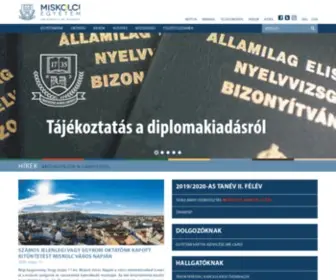 Uni-Miskolc.hu(Egyetemünk) Screenshot