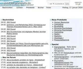 Uni-Protokolle.de(Adresse) Screenshot
