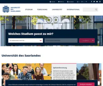 Uni-Saarland.de(Universität des Saarlandes) Screenshot