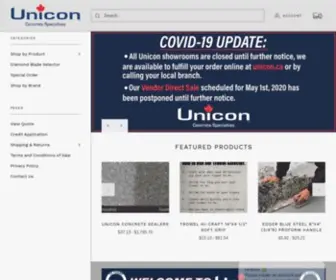 Unicon.ca(Unicon Concrete Specialties) Screenshot