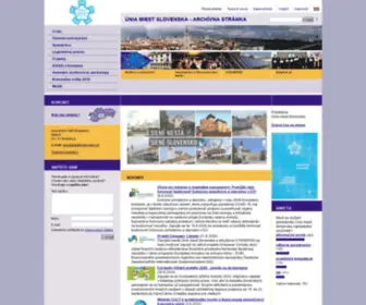 Unia-Miest.eu(Titulka: Únia miest Slovenska) Screenshot