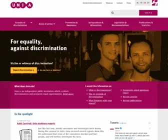 Unia.be(Voor gelijkheid) Screenshot