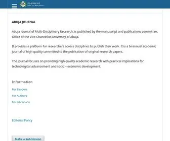 UniabjDisciplinejoh.com(Abuja Journal of Multidisciplinary Research) Screenshot