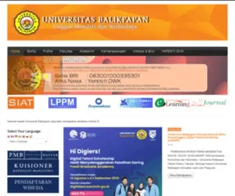 Uniba-BPN.ac.id(Universitas Balikpapan) Screenshot