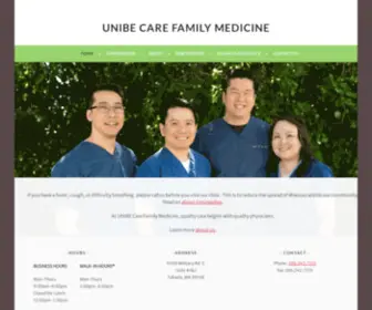 Unibecare.com(UNIBE Care Family Medicine) Screenshot