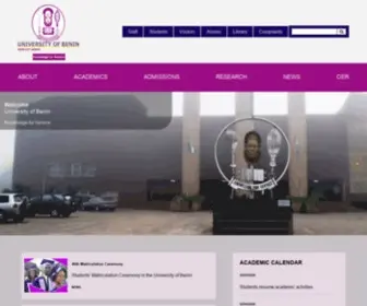 Uniben.edu(University of Benin) Screenshot