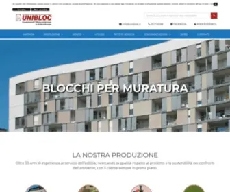 Unibloc.it(Produzione blocchi per muratura e masselli per pavimentazioni esterne) Screenshot