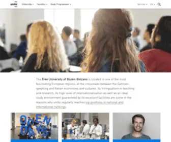 Unibz.it(The Free University of Bozen) Screenshot