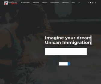 Unicanimmigration.ca(Imagine your dream) Screenshot