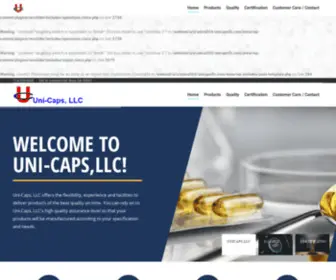 Unicapsllc.com(Uni-Caps, LLC) Screenshot