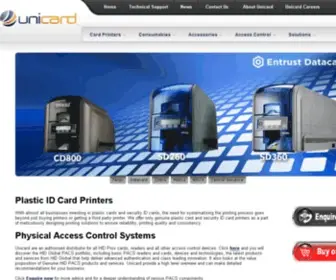 Unicard.com.au(Plastic card printers) Screenshot