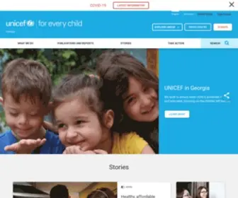 Unicef.ge(UNICEF Georgia) Screenshot