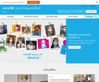 Unicef.org.tn(UNICEF Tunis) Screenshot