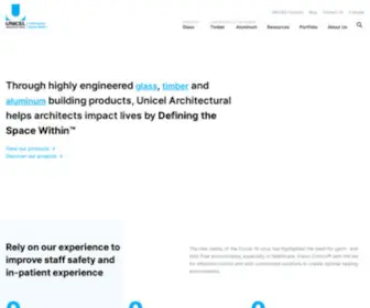 Unicelarchitectural.com(Privacy Shading & Structural Products) Screenshot