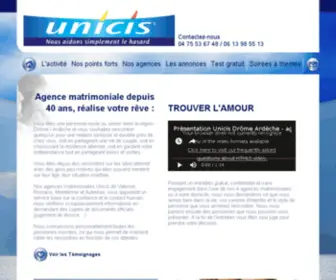 Unicis-Drome-Ardeche.com(Agence matrimoniale Drôme Ardèche ) Screenshot