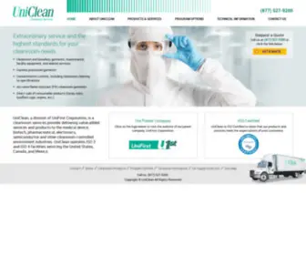 Uniclean.com(Cleanroom Cleaning Services) Screenshot