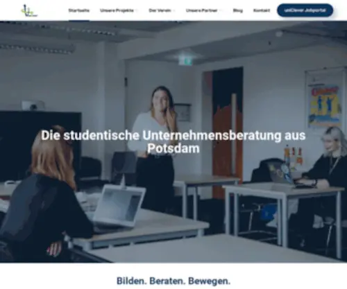 Uniclever.de(Die studentische Unternehmensberatung der Uni Potsdam) Screenshot