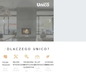 Unico-Kominki.com(Wkłady kominkowe Unico) Screenshot