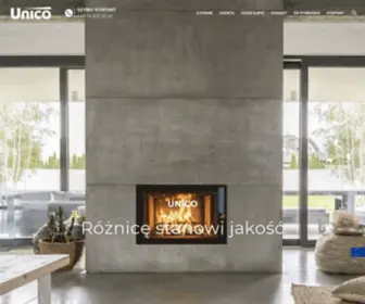 Unico-Kominki.pl(Wkłady kominkowe Unico) Screenshot