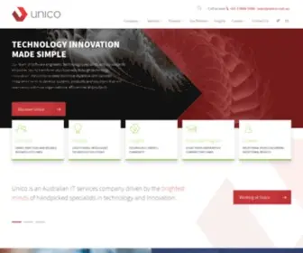 Unico.com.au(Technology innovation made simple) Screenshot