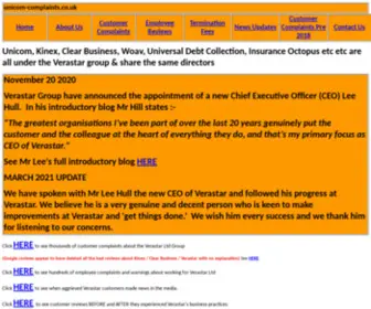 Unicom-Complaints.co.uk(Unicom Complaints) Screenshot