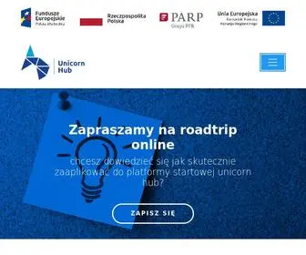 Unicornhub.pl(Platforma startowa ma na celu inkubację innowacyjnych pomysłów biznesowych w ramach branż) Screenshot