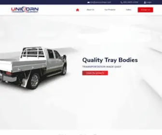 Unicorntrays.com(Unicorn Transport Equipment) Screenshot