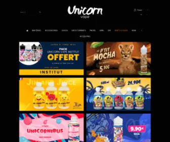 Unicornvape.com(Vape shop en ligne) Screenshot