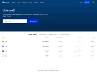 Unicornx.exchange(Tokenized Asset trading platform) Screenshot