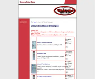 Unicureorders.com(Home) Screenshot