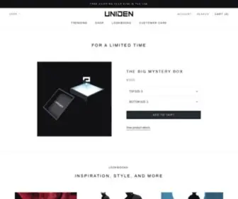 Unidenonline.com(The techwear collective) Screenshot