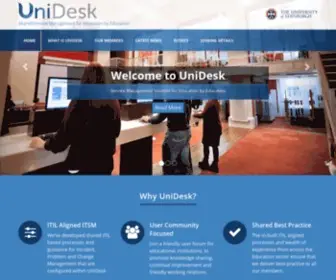 Unidesk.ac.uk(Shared Service Management for Education by Education) Screenshot