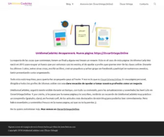 Unidiomacadavez.com(Cómo enseñar online español y otros idiomas) Screenshot