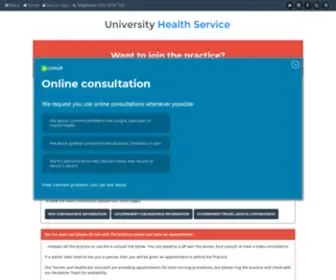 Unidocs.co.uk(University Health Service) Screenshot