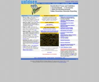 Unidocs.org(Unidocs assists compliance with local and state hazardous materials and hazardous waste regulatory requirements) Screenshot