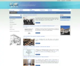 Unidroit.org(International Institute for the Unification of Private Law) Screenshot
