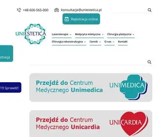 Uniestetica.pl(Klinika medycyny estetycznej i chirurgii plastycznej) Screenshot