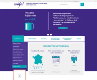 Unifaf.fr(OPCA de la branche sanitaire) Screenshot