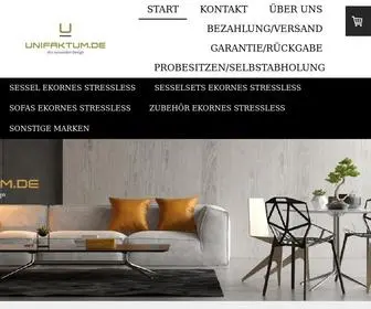 Unifaktum.de(Unifaktum-Deutschlands größte Auswahl an gebrauchten Ekornes Stressless Sessel und Sofa) Screenshot