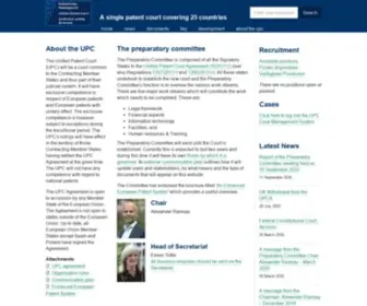 Unified-Patent-Court.org(Unified Patent Court) Screenshot