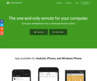 Unifiedremote.com(Remote Control App for your Computer) Screenshot