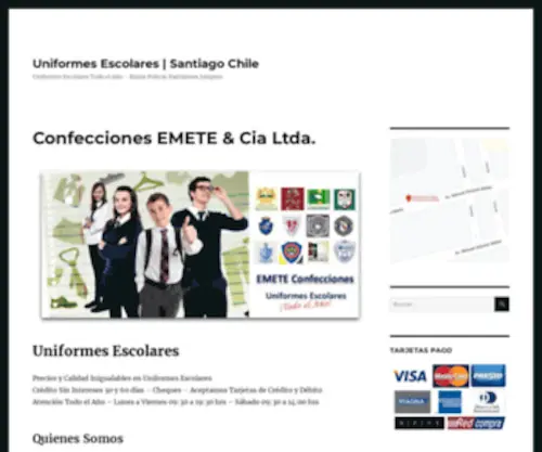 Uniformes-Escolares.cl(Uniformes Escolares Confecciones Emete & Cia Ltda) Screenshot