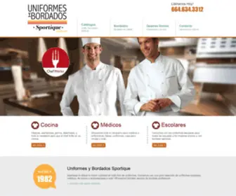 Uniformesybordados.mx(Uniformes y Bordados Sportique) Screenshot